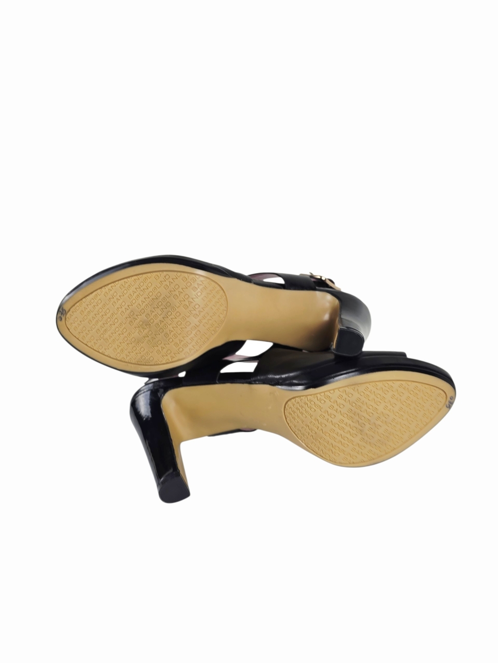 Bandolino Ludlow Crisscross Black Leather Slingback Heels - Picture 11 of 15